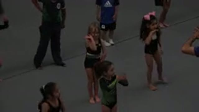 CABO SAN LUCAS MEXICO-2020: Children Doing Gymnastics