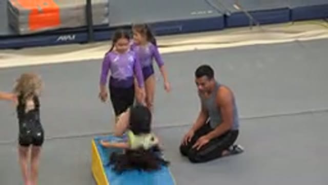 CABO SAN LUCAS MEXICO-2020: A Coach Of Artistic Gymnastics Prepare His Students