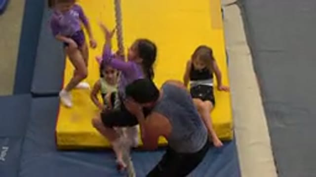 CABO SAN LUCAS MEXICO-2020: Child At A Gym Climbing A Rope