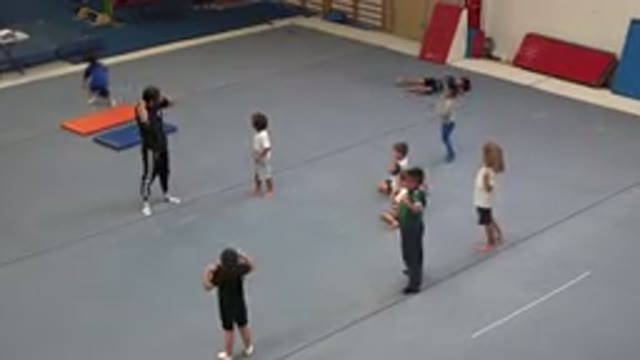 CABO SAN LUCAS MEXICO-2020: Toddlers Aged Children Fooling Around In Gymnastics