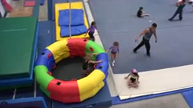 CABO SAN LUCAS MEXICO-2020: A Group Of Kids Playing And Learning In A Gymnastics Class