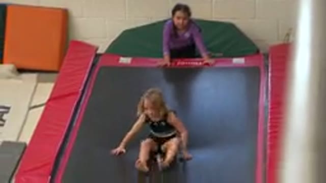 CABO SAN LUCAS MEXICO-2020: Kids Jumping And Flipping On Flexible Rubber Mats