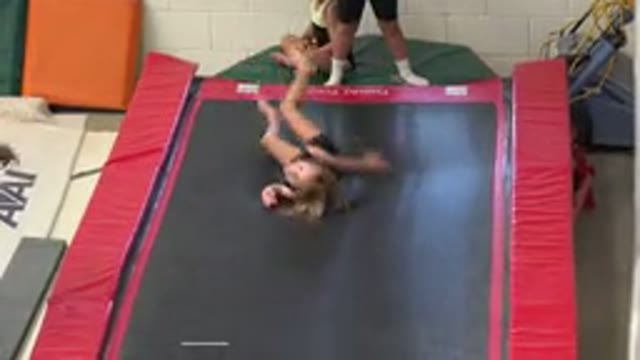 CABO SAN LUCAS MEXICO-2020: A Girl Child Is Playing On The Trampoline With Some