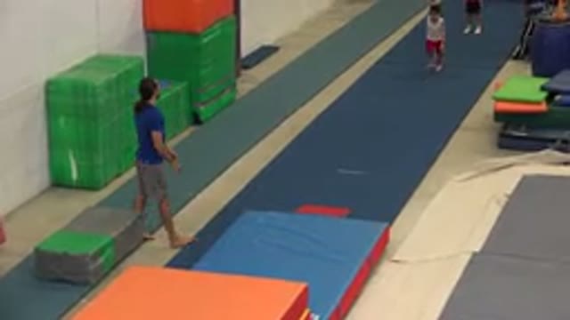 CABO SAN LUCAS MEXICO-2020: A Small Boy Running And Doing Gymnastics Training