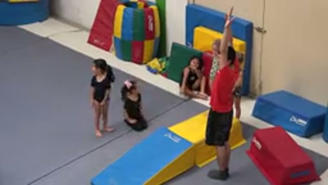 CABO SAN LUCAS MEXICO-2020: Little Girls Attending Their First Gymnastics Lessons