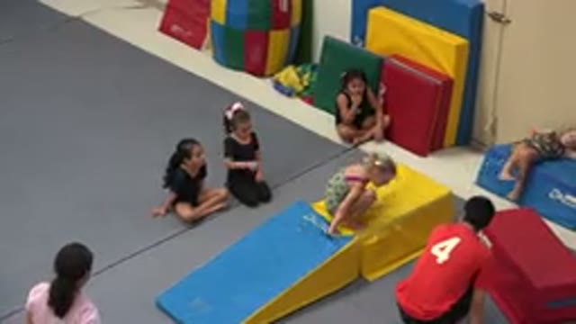 CABO SAN LUCAS MEXICO-2020: Six Girls And One Boy In A Room With Tumbling Mats