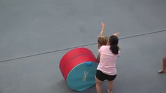 CABO SAN LUCAS MEXICO-2020: A Girl Trains To Tumble With A Female Teacher