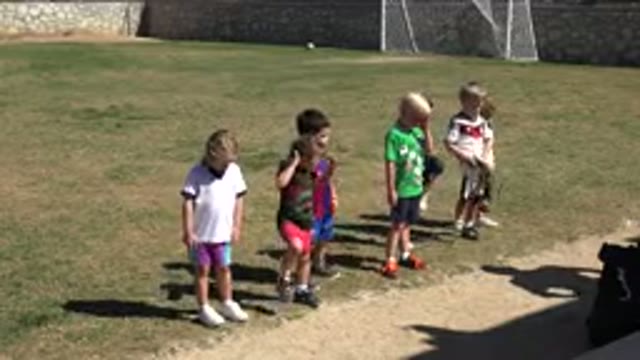 LOS CABOS MEXICO-2019: Kids In The Football Ground Doing Exercise