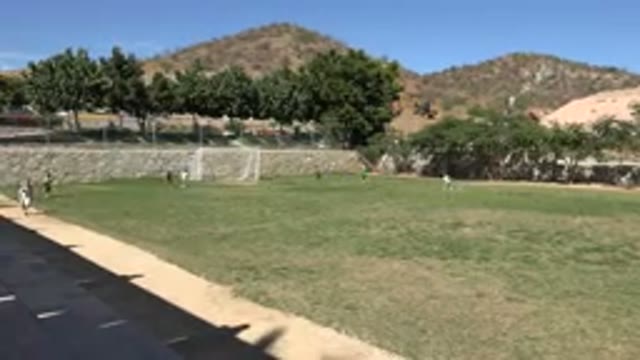 LOS CABOS MEXICO-2019: Future Athlete Kids Running In The Soccer Field During