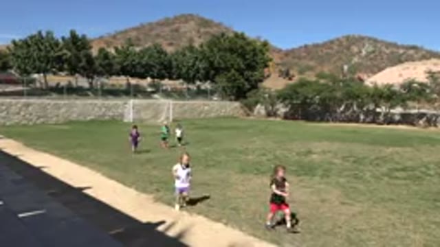 LOS CABOS MEXICO-2019: A Manicured Soccer Field With Mountains As The Background