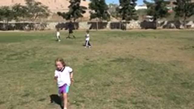 LOS CABOS MEXICO-2019: Child Running Off The Field To Have Help Getting Her Shoe