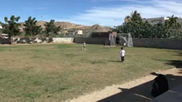 LOS CABOS MEXICO-2019: Sunny Day Kids Football Field Match Goal