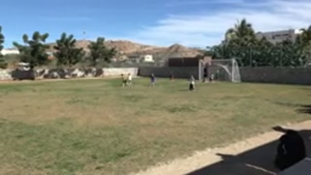 LOS CABOS MEXICO-2019: Kids At Soccer Practice On A Sunny Day Under The