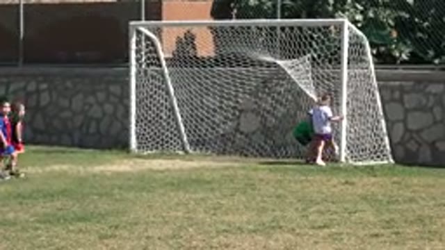 LOS CABOS MEXICO-2019: Five Kids Playing Football in Summer With Adult Sized Goals