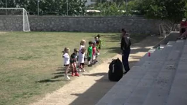 LOS CABOS MEXICO-2019: Kids Are Trained To Exercise In A Playground By Their Instructor