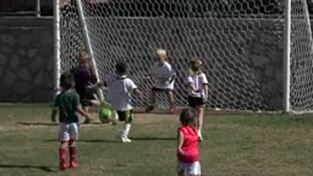 LOS CABOS MEXICO-2019: Goal During A Football Match Between Children