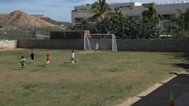 LOS CABOS MEXICO-2019: Children Enjoying Playing Ball On A Beautiful Sunny