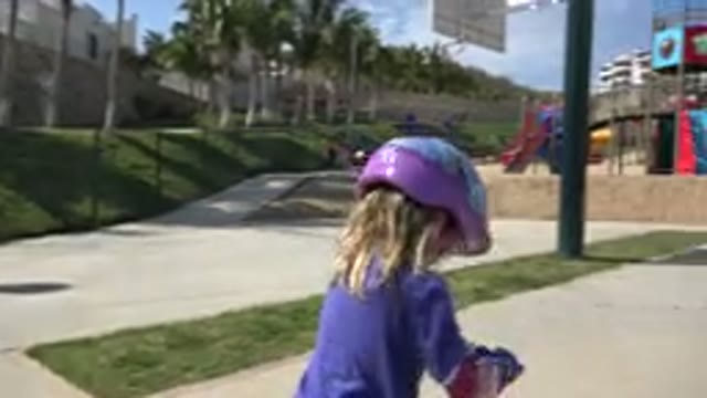 LOS CABOS MEXICO-2019: Child Playing Scooter On The Playground Near His Home On