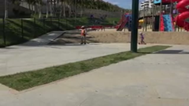 LOS CABOS MEXICO-2019: Kid In The Park With Their Scooter