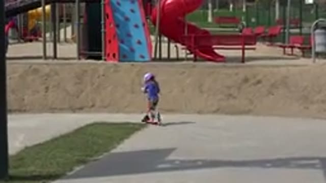 LOS CABOS MEXICO-2019: Kid Riding a Scooter