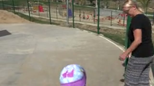LOS CABOS MEXICO-2019: Young Girl Wearing A Helmet Standing With Her Mum At A Skate Park