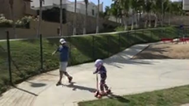 LOS CABOS MEXICO-2019: A Father With His Little Daughter Playing In The Day Park