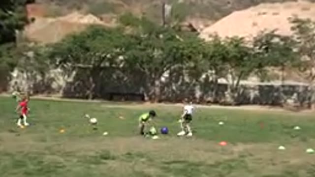 LOS CABOS MEXICO-2019: Cute Little Kid Picking Up A Purple Ball In An Open Field
