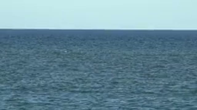 LOS CABOS MEXICO-2019: Ocean Waves To Horizon With Blue Sky