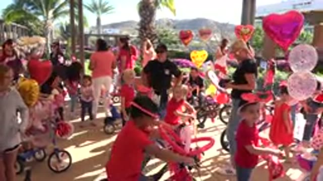 LOS CABOS MEXICO-2019: Children Valentines Day Bike Party