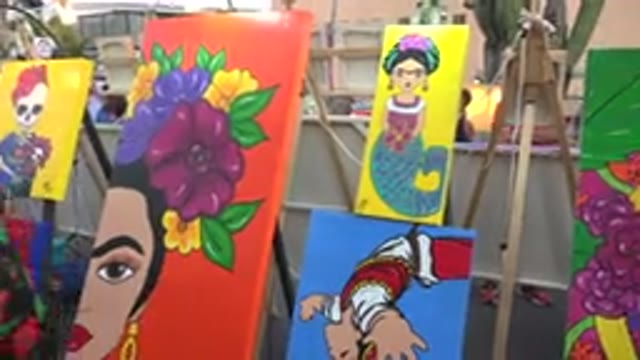 LOS CABOS MEXICO-2019: Walking Outdoors While Introducing Young Girl To Art