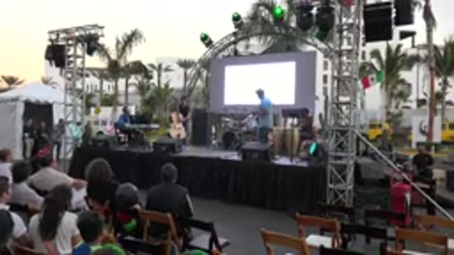LOS CABOS MEXICO-2019: Band Playing On Stage At Event