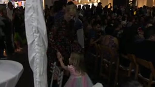 LOS CABOS MEXICO-2019: Mom Dancing Wearing A Dress With Her Child At A Wedding