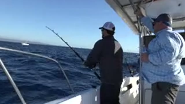 LOS CABOS MEXICO-2019: Men Having Fun Out On The Lake While Fishing