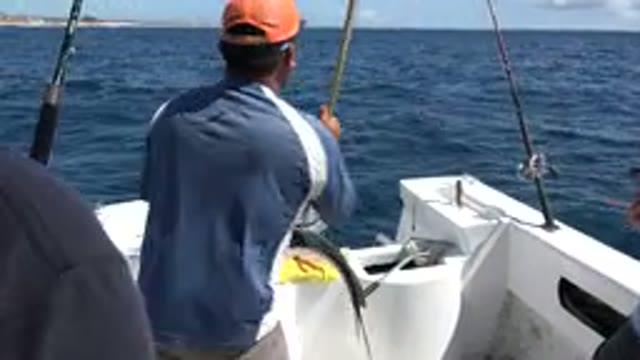 LOS CABOS MEXICO-2019: Fishermen On A Speedboat In The Sea Right After