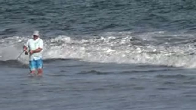 LOS CABOS MEXICO-2019: Guy Fishing At Beach Can't Catch Anything Wrong Place