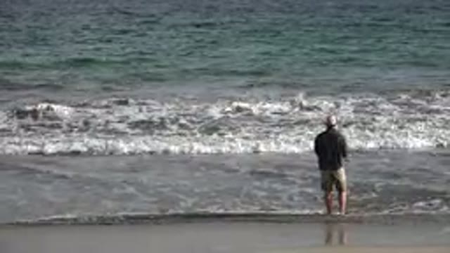 LOS CABOS MEXICO-2019: Fisherman Spends a Beautiful and Sunny Day by the Sea