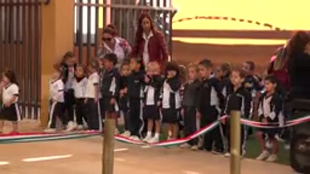 SAN JOSE DEL CABO MEXICO-2019: Children Lining Up For An Athletic Event With