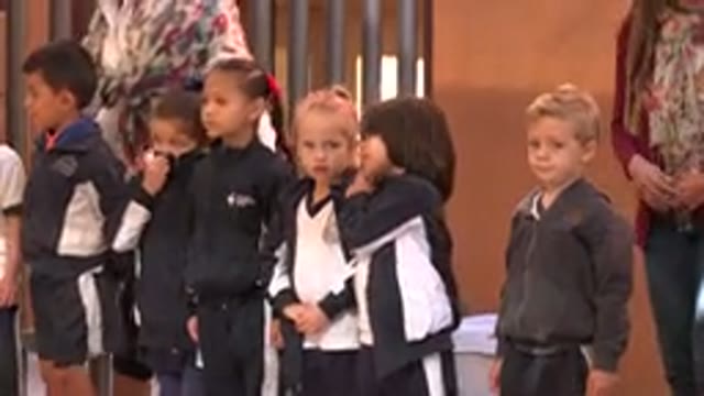 SAN JOSE DEL CABO MEXICO-2019: Uniformed Children At A Kindergarten School
