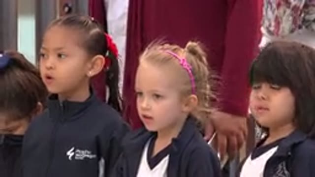 SAN JOSE DEL CABO MEXICO-2019: Cute Little Girls Watching a Show