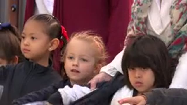 SAN JOSE DEL CABO MEXICO-2019: Toddlers Participating In A Group Sing-Along Activity