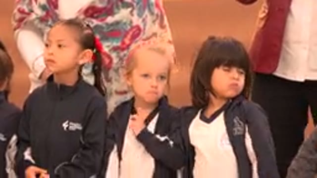 SAN JOSE DEL CABO MEXICO-2019: Blond-Haired Girl Makes Mouths During A Sporting Event