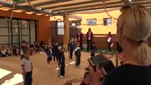 SAN JOSE DEL CABO MEXICO-2019: Children Preparing To Perform In Front Of Crowd