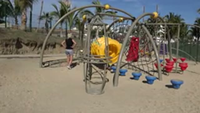 SAN JOSE DEL CABO MEXICO-2019: A View Of The Playground Under A Sunny Day With