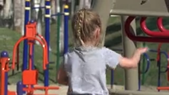 SAN JOSE DEL CABO MEXICO-2019: Child Climbs Monkey Bars At The Playground