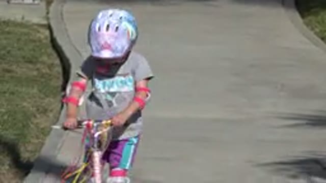 SAN JOSE DEL CABO MEXICO-2019: Little Girl Enjoying Her Scooter On A Sunny Day