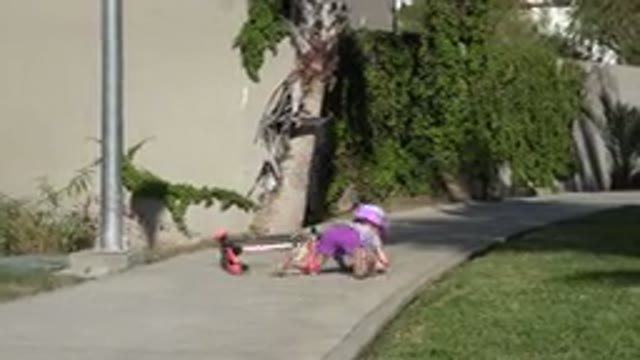 SAN JOSE DEL CABO MEXICO-2019: Child Three Wheeler Accident Falling Helmet