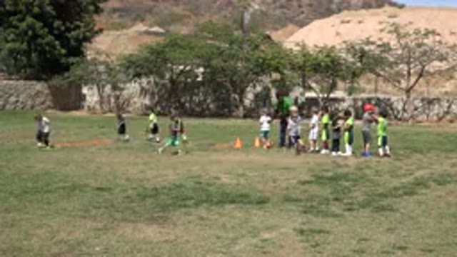 SAN JOSE DEL CABO MEXICO-2019: Elementary Outdoor Boys Physical Education Class