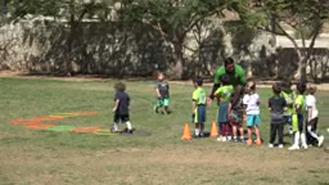 SAN JOSE DEL CABO MEXICO-2019: Several Uniformed Little Children Doing A Training Circuit