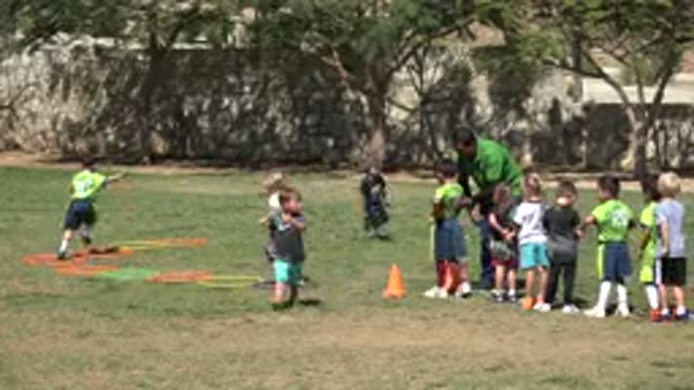SAN JOSE DEL CABO MEXICO-2019: Children At Gym Class Lining Up For Coordination