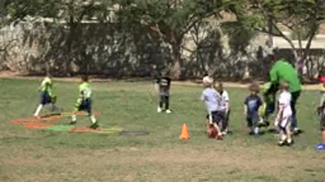 SAN JOSE DEL CABO MEXICO-2019: Kids Out In A Field Practicing Drills With Rings